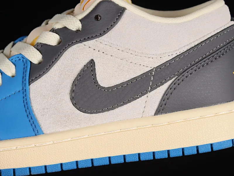 All categories Air Jordan Jordan series basketball shoes Air Jordan 1 Low Z version Air Jordan 1 Low "UNC Grey" AJ1 Joe 1 cement North Carolina blue low-top basketball shoes DZ5376-469